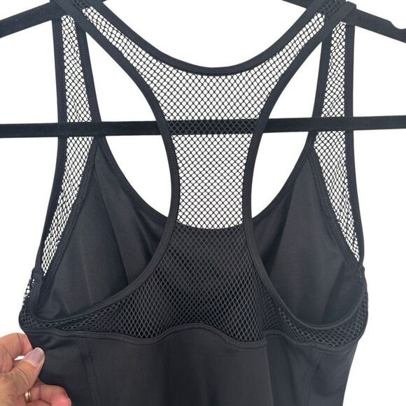 Michael Kors Sheer Panel One Piece Swimsuit Black Size 12 - Picture 6 of 9